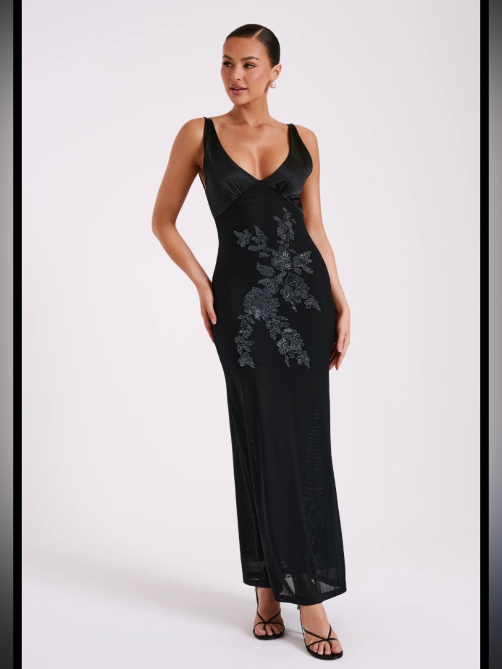 NWOT Meshki Black “Maya” Beaded Dress